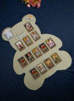 Teddy Baby Photo Board Beige,Marroon,Ice Blue